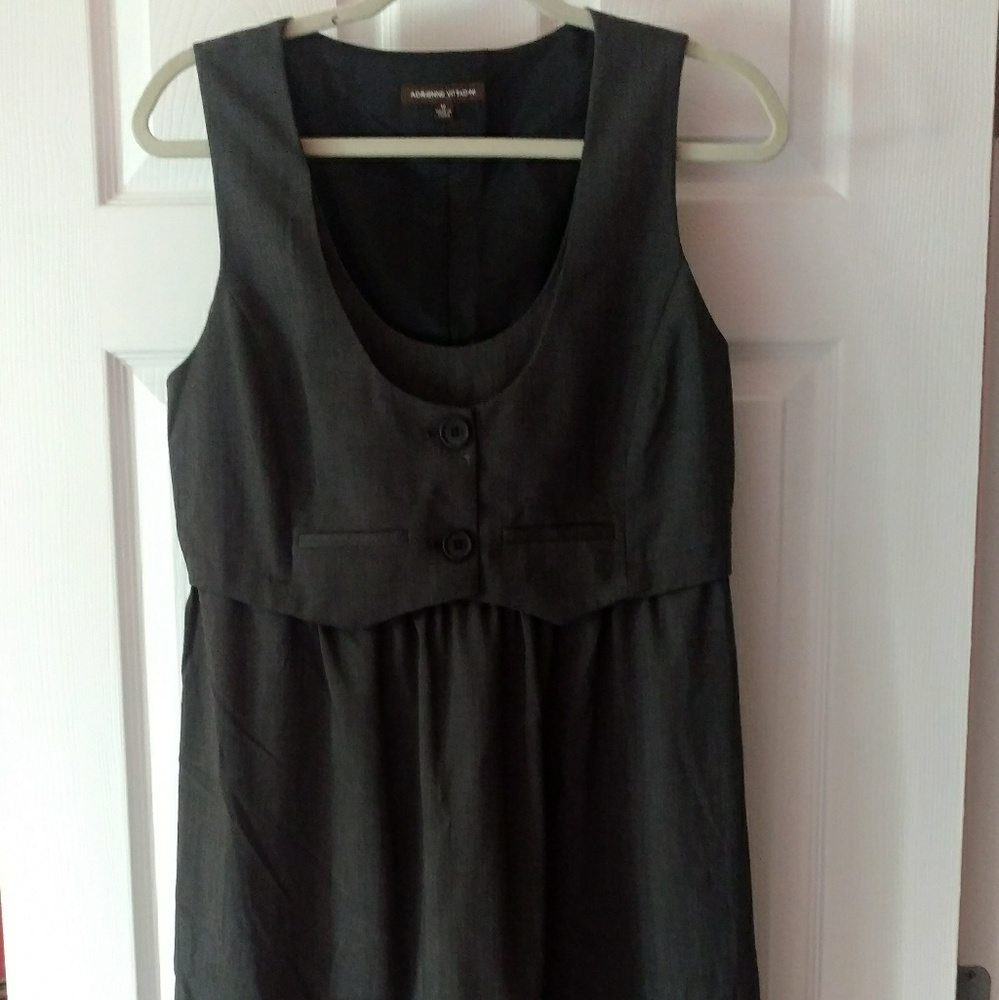 Gray Adrienne Vittadini faux-vest dress